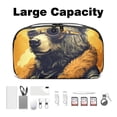 thumbnail image 3 of Bear Hard Drive Bags Travel Case Charging Cord Organizer - Oxford Cloth Waterproof Electronics Digital Accessories Pouch with Organizer Charger Station - 5.9x9.44x3.14 in, 3 of 6