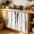 thumbnail image 6 of Blue Brown Tree Cabinet Curtain 35"Wx35"L, Dustproof Under Sink Skirt with Self Adhesive Tape, Watercolor Forest Art Cabinet Curtain Cover for Kitchen Sink, Bathroom Vanity, Laundry Room, 6 of 9