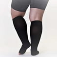 thumbnail image 1 of Calcetines de compresión DEKAXID de talla grande para hombre y mujer, antivarices, trombos, hasta la rodilla, elásticos, para correr, viajar, recuperación, tallas 3XL, 4XL y 5XL., 1 of 5