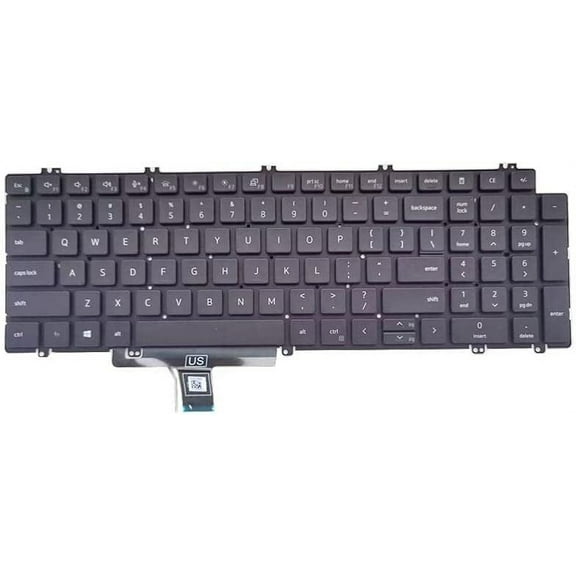 New US Black English Backlit Backlight Laptop Keyboard (Without palmrest) for Dell Precision 7670 7770 17-7770