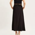 thumbnail image 7 of CHUMUD Womens Cotton Linen Skirts Elastic High Waist Boho Maxi Skirt Swing Tiered A-Line Cutout Long Skirt Fashion Beach Vacation Summer Wear, 7 of 7
