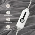 thumbnail image 3 of YAKEE Electric Heated Blanket 72"x84" Full Size - Soft Warm Coral Fleece, 4 Heat Levels, 10 Hours Auto-off, Machine Washable with Overheat Protection, Gray, 3 of 7