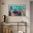 thumbnail image 3 of Monet-Departure Of The Boats Etretat Classic Monet Art Prints Canvas Wall Art by Art Remedy, Gold Floater Frame, 36"x30", 3 of 7