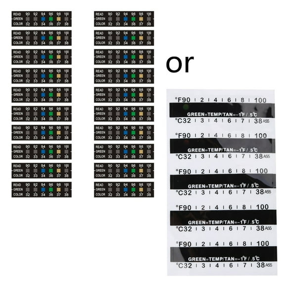 JZROCKER Stick On Thermometer Strips Horizontal Thermometer Stickers Instant Read