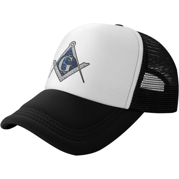 Free Mason Masonic Blue African Print Compass Trucker Hat Mesh Baseball Caps Men Sun Hat Women Dad Hat Ball Hat