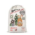 thumbnail image 1 of 10 MOQ personalizado Santa Sacks sublimación ornamento en blanco decoración dinosaurio bolsa de Navidad con logotipo, 1 of 4