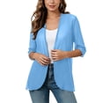 thumbnail image 5 of Hilenly Womens 3/4 Sleeve Cardigans Lightweight Chiffon Kimono Loose Casual Open Front Cover Ups, 5 of 10