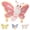 Pink-Butterfly, variant on MorisMos 20" Highland Cow Stuffed Animal with 3 Babies Plush Toys