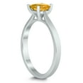 thumbnail image 2 of SZUL Women's Square Princess Cut 5MM Citrine Solitaire Ring in 10K White Gold, 2 of 4