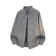 thumbnail image 2 of Cmfcve Men's Plus Size Work Shirt Long Sleeve Collared Checkered Dress Shirts Business Casual Button Down Shirts, 2 of 6