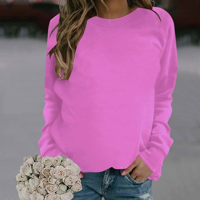 50 % de Rabais Liquidation Chandail en Molleton Surdimensionné pour Femmes 2023 Mode Décontractée Manches Longues Col Rond Chandail en Molleton Blouse