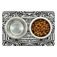 thumbnail image 1 of Tribal Pet Mat for Food and Water, Abstract Composition of Geometric Forms of Maori Pattern for Background, Non-Slip Rubber Mat for Dogs and Cats, 18" X 12", by Ambesonne, 1 of 2