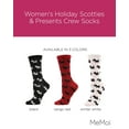 thumbnail image 2 of MeMoi Women's Holiday Scotties & Presents Crew Socks - Womens - Female, 9-11, Winter White, 2 of 7