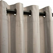 Sunbrella Outdoor Curtain with Nickel Plated Grommets in Decade Pewter 50 in x 84 in