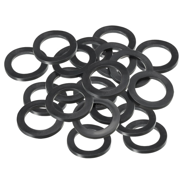 Arandela plana de caucho Uxcell M30 30mm ID 40mm OD 3mm de grosor, anillo de sellado, negro, paquete de 20