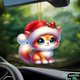 thumbnail image 1 of Sombrero navideño, lindos gatitos, decoraciones navideñas, colgante para decoración de interiores de coches planos transfronterizos, llavero, colgante, colgante, colgante, 1 of 7