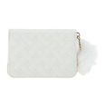 thumbnail image 1 of Ofertas Únicas 1 Pc Monedero de Monedas Cartera Portátil Cuadrado Cuadrícula Monedero con Cremallera Blanco, 1 of 5