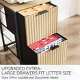 thumbnail image 5 of Ktaxon 2-Drawer File Cabinet Vertical Filing Cabinet for Letter A4-Sized Files Easy to Assemble, Modern Style Fluted Design, 5 of 14