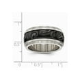 thumbnail image 7 of Edward Mirell Titanium & Black Titanium Inlay Polished Fancy Design Ring Size: 10; for Adults and Teens; for Women and Men, 7 of 7