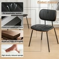 thumbnail image 3 of FOWEOAIU Modern Dining Chairs, Leather Upholstered Side Chairs for Kitchen Dining, Black (Set of 2), 3 of 12