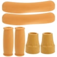 thumbnail image 1 of ColoMX 6 piezas de almohadillas de muleta y agarres de mano con puntas que no son de deslizamiento para muletas y bastones almohadillas de muleta kits de reemplazo de agarre manual accesorios, 1 of 8