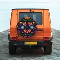 thumbnail image 2 of Fotbe Colorful Floral2 Spare Tire Cover Thickening Universal Fit for Jeep, Trailer, RV, SUV, Truck, Tough Tire Wheel Soft Cover-16 inch, 2 of 9