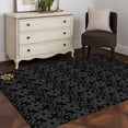 thumbnail image 3 of Area Rug for Living Room, Black Golden Floral Non-Slip Indoor Large Carpet for Bedroom/Dining Room, Modern Abstract Art Spring Flowers Washable Low-Profile Rectangle Floor Runner Rugs - 4 x 6 Ft, 3 of 8