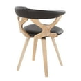 thumbnail image 2 of LumiSource White Washed Wood, Brown PU Gardenia Chair, 2 of 4