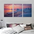 thumbnail image 3 of Nawypu Wall Art Paintings Sunrise frozen sea Beautiful winter landscape lake morning time Canvas Art Print wall Poster Artwork for living Room Bedroom Wall Decor and Home Decor 12''x16''X3 Panels, 3 of 4