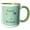 Green/White, variant on 3drose, Happy 91st Birthday, Cupcake with Candle, Balloons, Hat, Colorful, 11oz Two-tone Red Mug