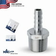 thumbnail image 2 of Maacflow Stainless Steel Barb Hose Fitting 1/4" Id Barb X 3/8" Male Npt Adaptor, 2 of 6