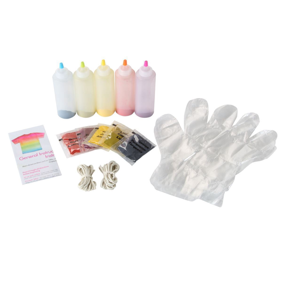 Tulip One-Step Tie-Dye Kit 5-Color Neon - Bright Fabric Dye Set in Fuchsia, Orange, Yellow, Lime & Turquoise