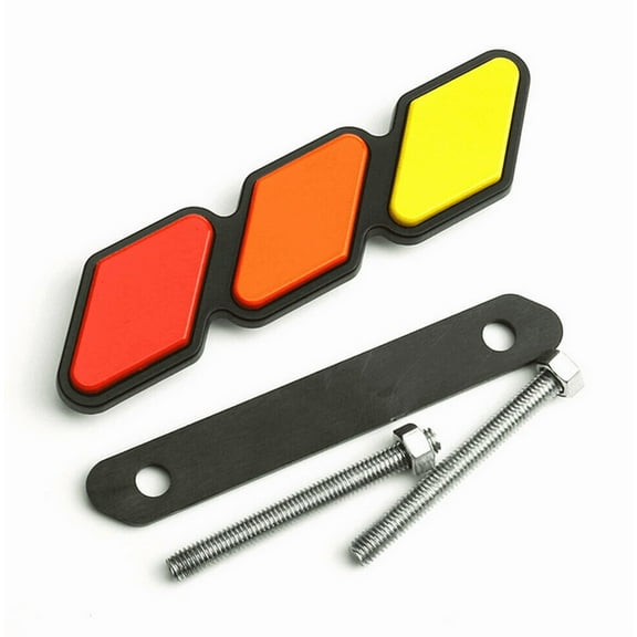 WEISIPU Tri-color 3 Grille Badge emblem For 2018-2021 Toyota Tacoma 4Runner Tundra TRD