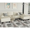 thumbnail image 4 of Homall Modern U-shaped Sectiona Sofa, Corduroy, 4 Seat Oversized Sofa, Lounge Chair, Beige, 4 of 8