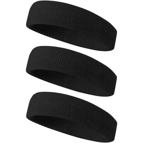 Moisture Wicking Sports Headband for Men and Women, Soft Cotton Sweatband for Running Gym Basketball Tennis Working Out