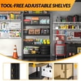 thumbnail image 4 of Metal Garage Storage Shelves Heavy Duty Shelving Unit 5 Tier Steel Adjustable Organizing Shelves 2500 LBS Capacity Industrial Shelving Ideal for Garage Tote Basement Pantry Outdoor, 71”H*36”W*16”D, 4 of 8