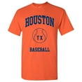 thumbnail image 2 of Houston Classic Baseball Arch Basic Cotton T-Shirt - X-Large - Orange, 2 of 6
