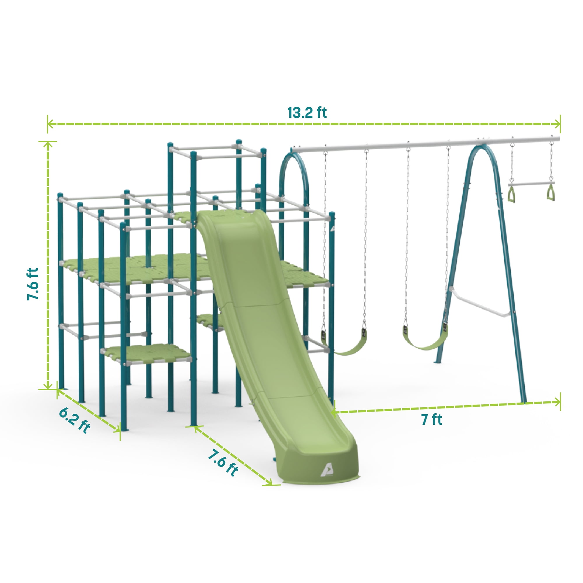 ActivPlay Durable Rust Resistant Children Outdoor Playsets, Steel Multicolor