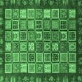 thumbnail image 1 of Ahgly Company Indoor Square Abstract Emerald Green Modern Area Rugs, 4' Square, 1 of 4
