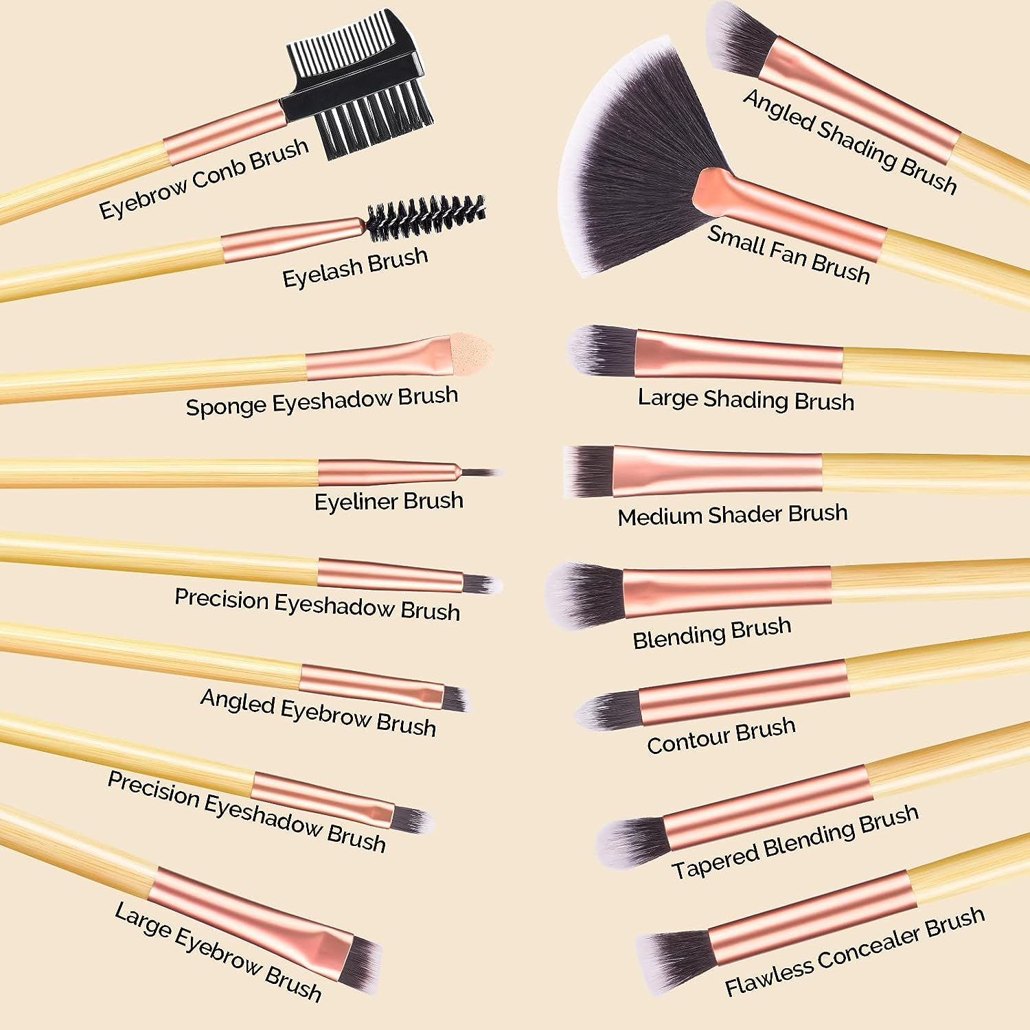 DUAIU 16-Piece Eyeshadow Brush Set with Bag photo 5