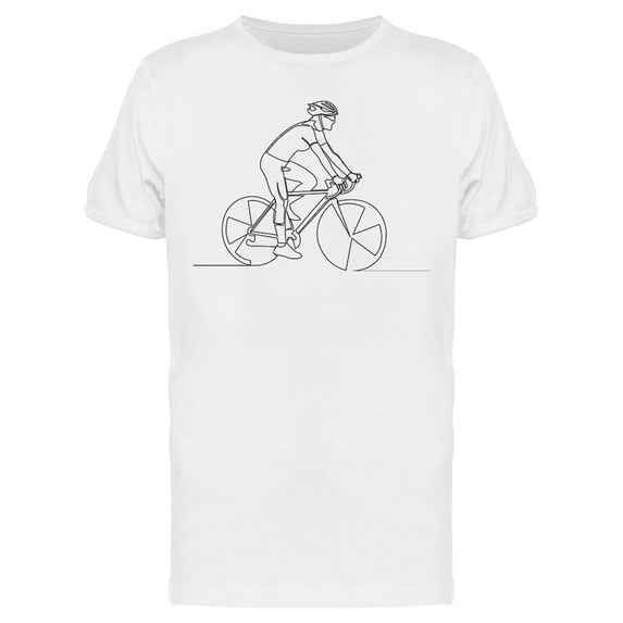 Cycling Triathlon Sketch T-Shirt Men -Image by Shutterstock, Male Small