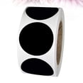 thumbnail image 3 of 1 Rolls 120pcs PVC Chalkboard Labels Adhesive Label Sticker Round Shape for Bar Home Office (Black), 3 of 7