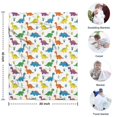 thumbnail image 4 of White Plant Dinosaurs Pattern Blanket,Comfortable Soft Flannel Throw Blanket,All Season,Warm Lightweight Blankets for Sofa Bed Couch Living Room Chair,30"x40", 4 of 4