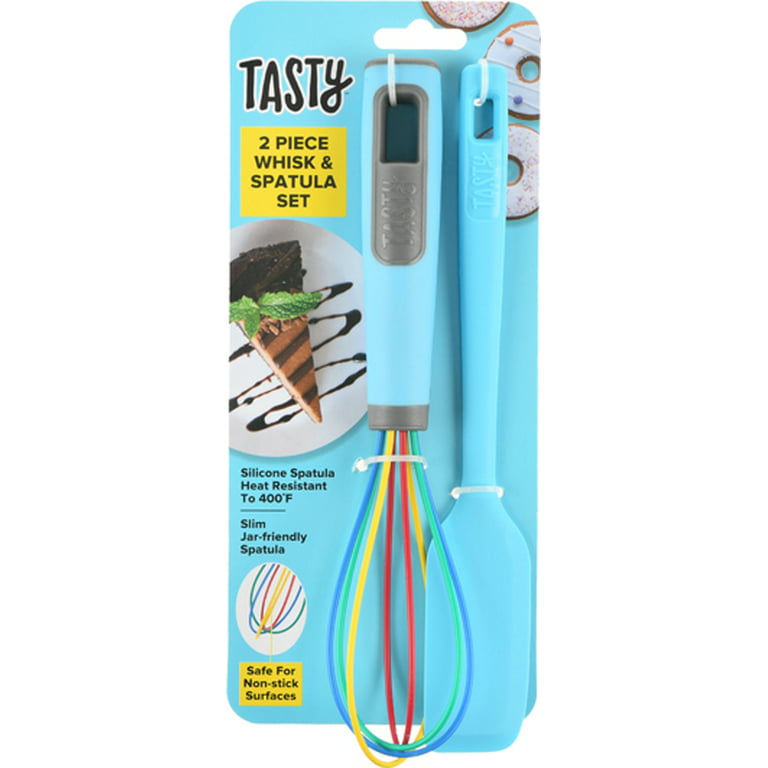 Tasty Silicone Mini Spatula and Whisk Baking Kitchen Gadgets Set, Tasty Blue