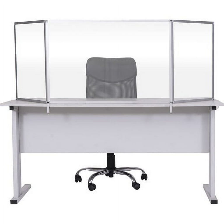 Bi-silque Desktop Divider Glass Barrier - 35.4 Bi-silque Desktop Divider Glass Barrier - 35.4
