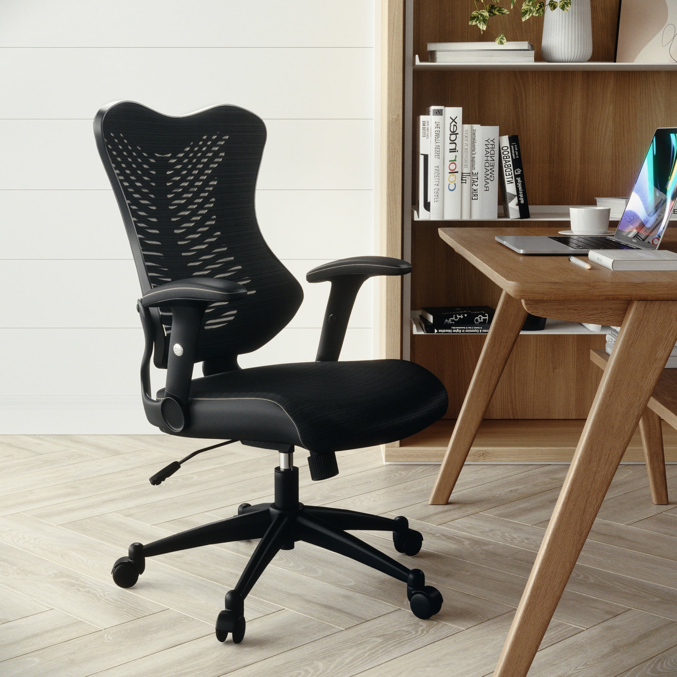 Flash Furniture Kale Ergonomic High-Back Swivel Office Chair with Adjustable Seat Height, Black