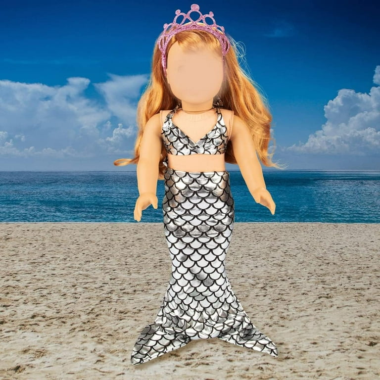 Dress Along Dolly Doll Clothes Value Bundle- Compatible w 18" American Girl-  Clothing & Accessories Set w 10 Full Outfits Including Handmade Dresses,  Bathing Suits, Hats, Hair Bands, Pants, & Shirts -