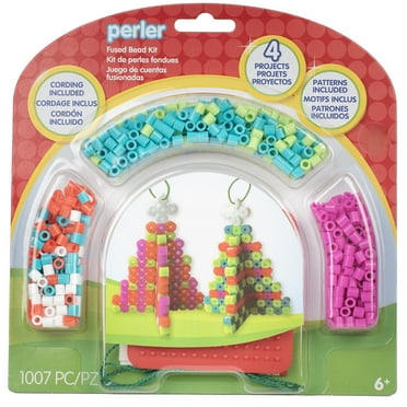 Perler Christmas Tree Fused Beads Activity, 4 Designs, 1007 Pieces, Beginner, Ages 6 , Multi-Color