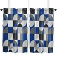 thumbnail image 5 of Nordic Style Retro Medieval Geometric Abstract Rod Pocket Short Curtain Half-Curtain For Kitchen Door Drape Cafe Small Window, 5 of 6