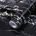 thumbnail image 1 of Thicker Improved Imitation Marble Pattern Wallpaper / Sticker, Kitchen Table Top Waterproof Self-Adhesive Paper 0.6 * 5m (Elegant Black), 1 of 1